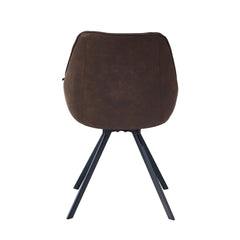 Elias Eetkamerstoel - Bruin Microfiber - 180°