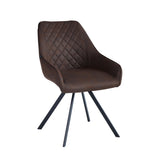 Chaise de salle à manger Elias - Microfibre marron