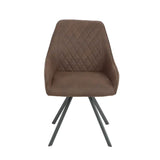 Elias Eetkamerstoel - Bruin Microfiber