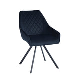 Elias Eetkamerstoel - Zwart Velvet