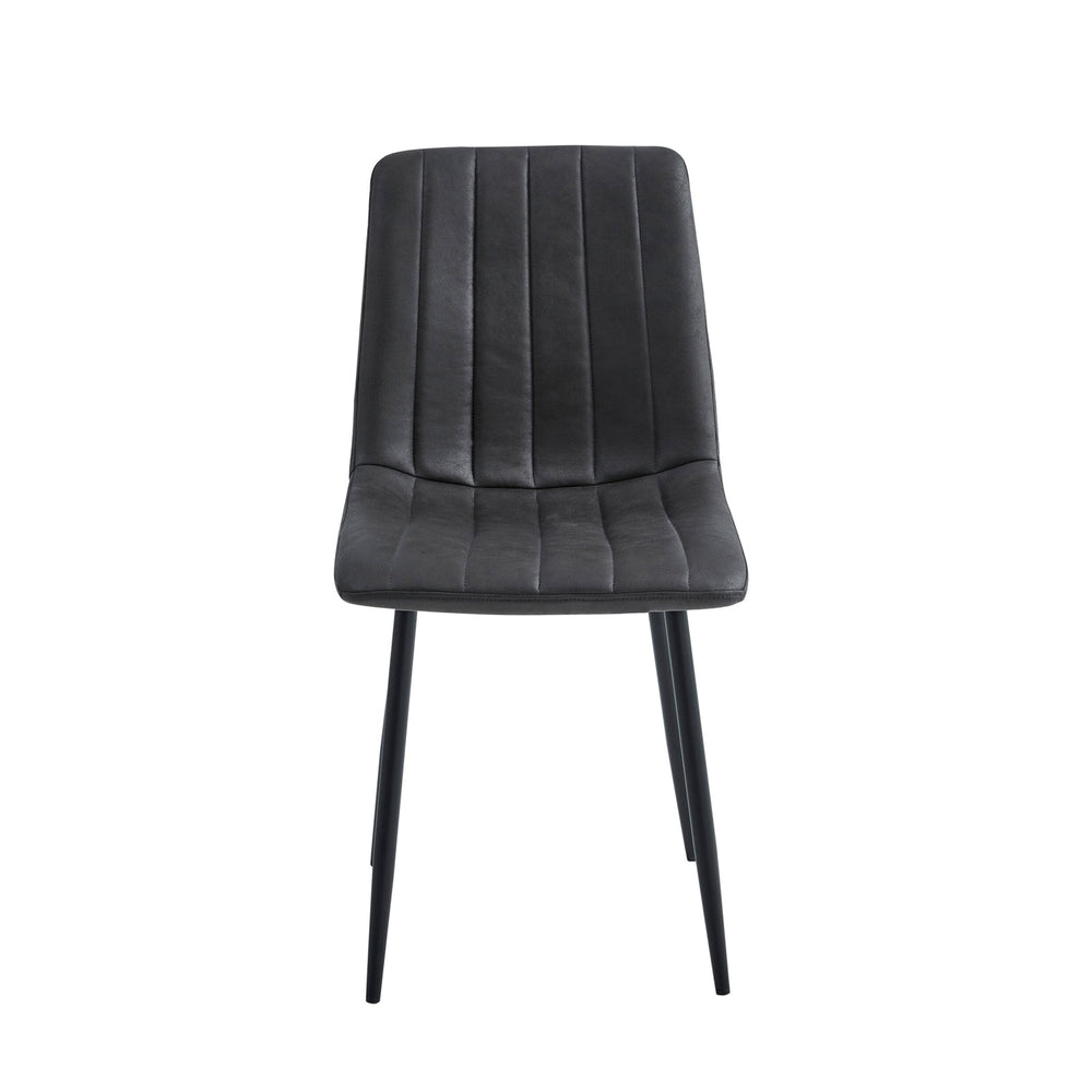Chaise de salle à manger Eline - Microfibre anthracite