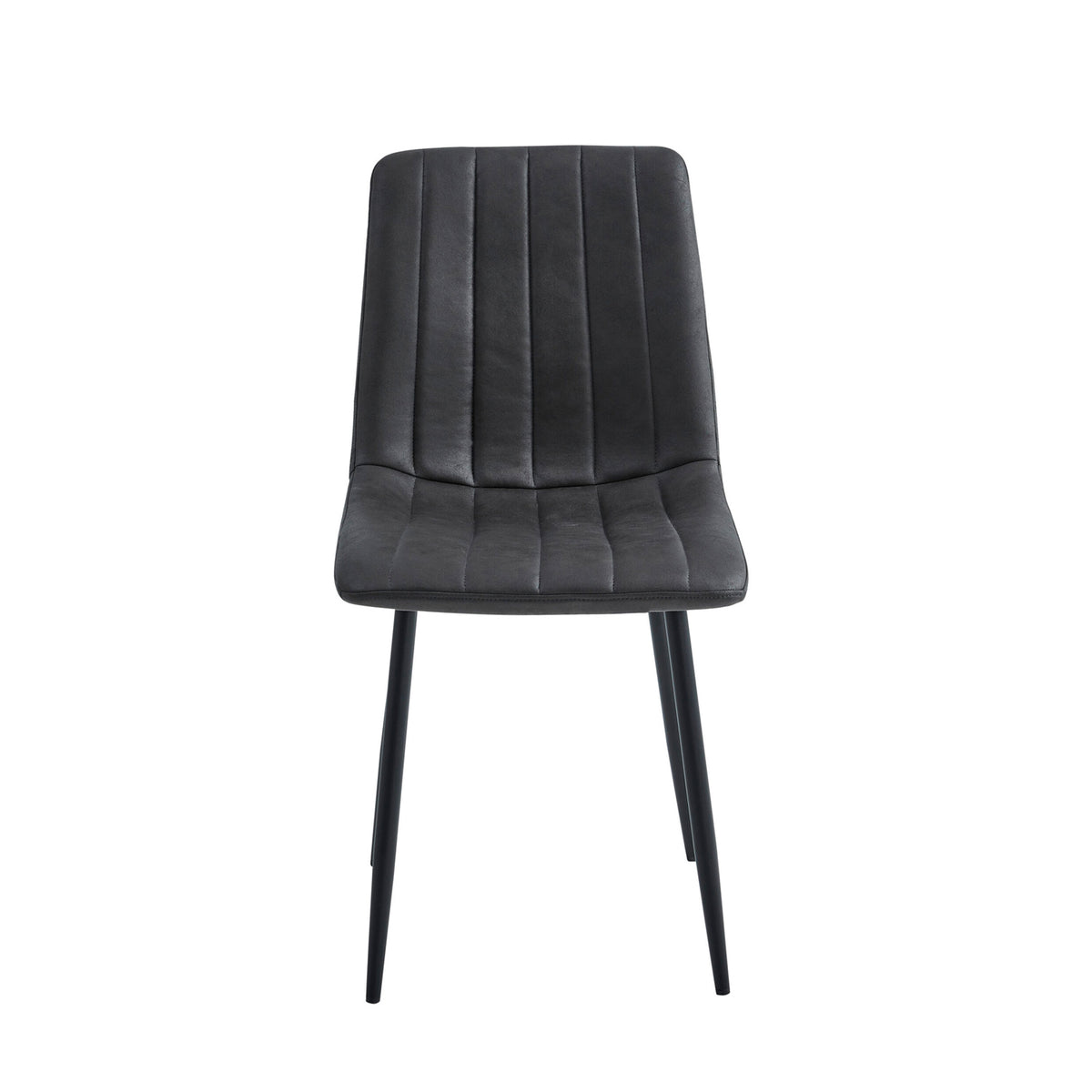 Chaise de salle à manger Eline - Microfibre anthracite