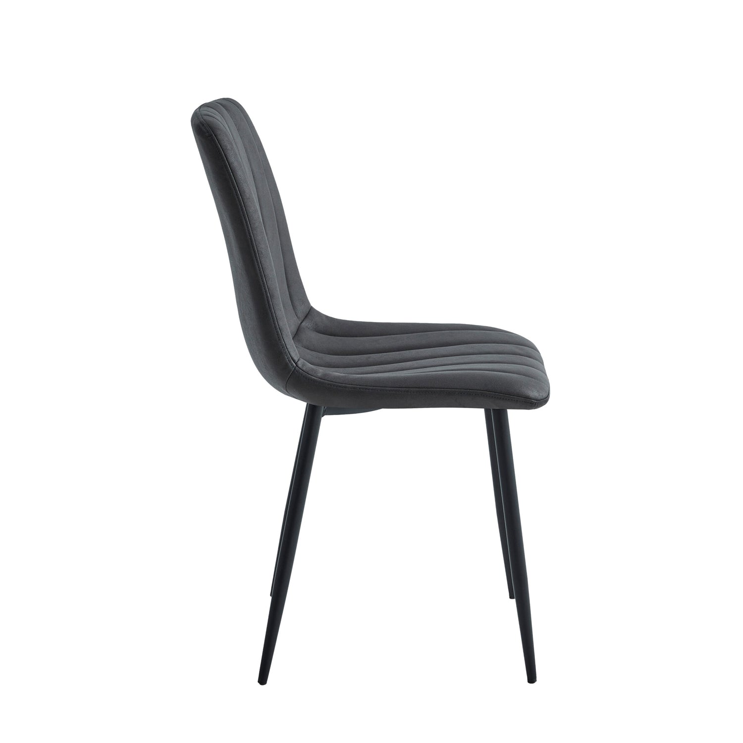 Eline Eetkamerstoel - Antraciet Microfiber