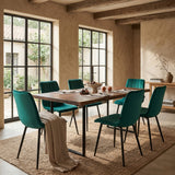 Chaise de salle à manger Eline - Velours vert