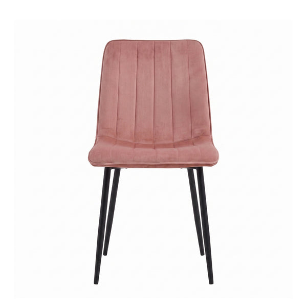Chaise de salle à manger Eline - Velours rose