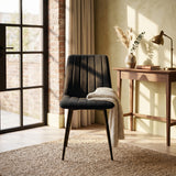 Chaise de salle à manger Eline - Velours noir