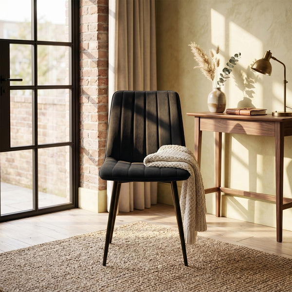 Eline Dining Chair - Black Velvet
