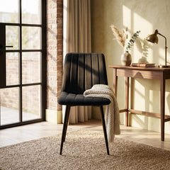 Eline Dining Chair - Black Velvet