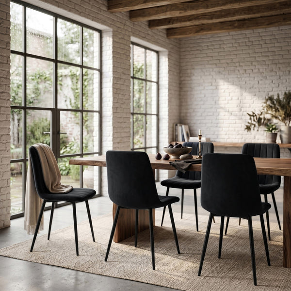 Eline Dining Chair - Black Velvet