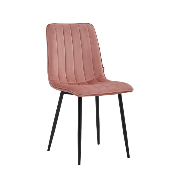 Chaise de salle à manger Eline - Velours rose