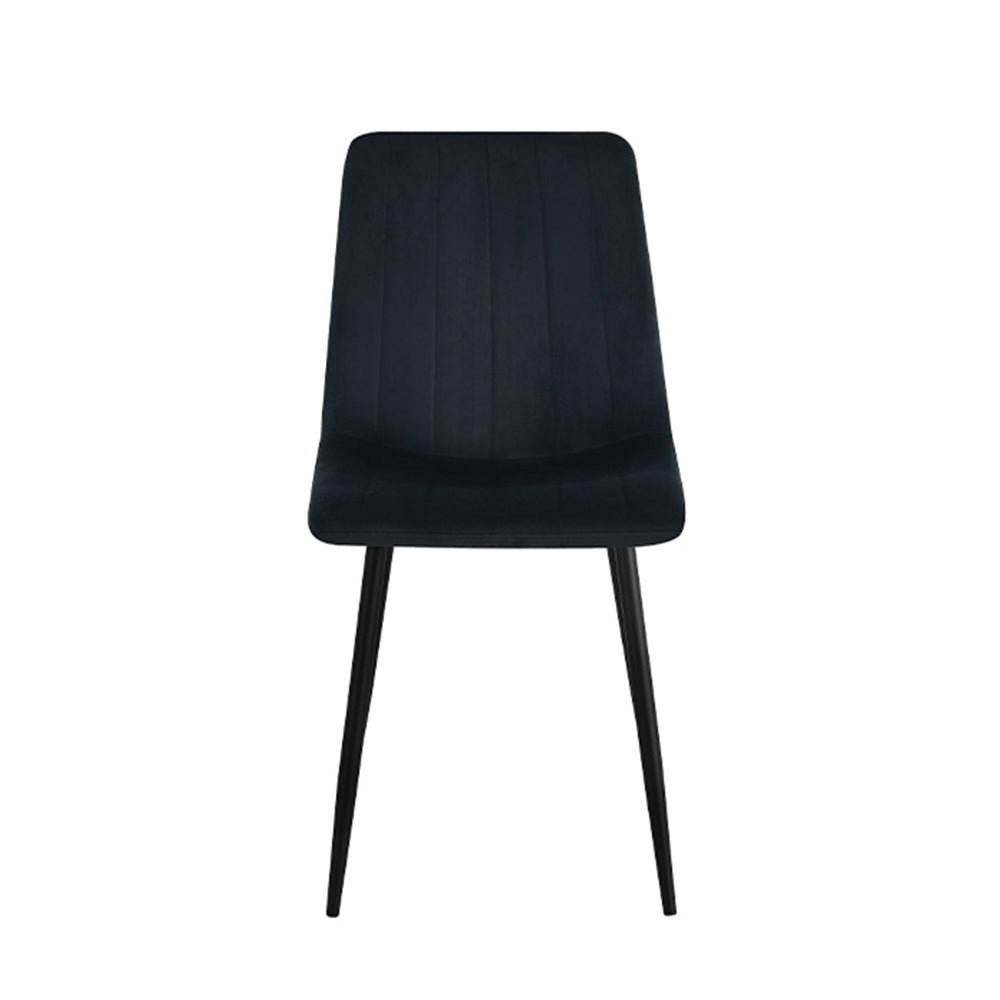 Chaise de salle à manger Eline - Velours noir