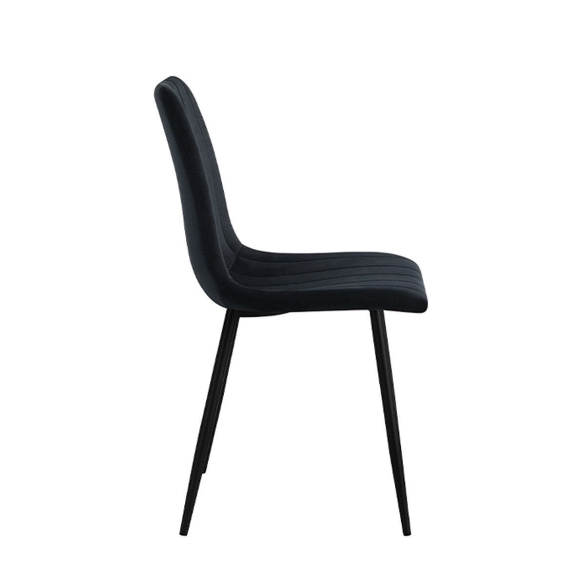 Chaise de salle à manger Eline - Velours noir