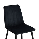 Chaise de salle à manger Eline - Velours noir