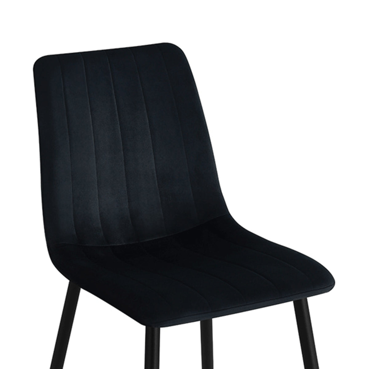 Chaise de salle à manger Eline - Velours noir