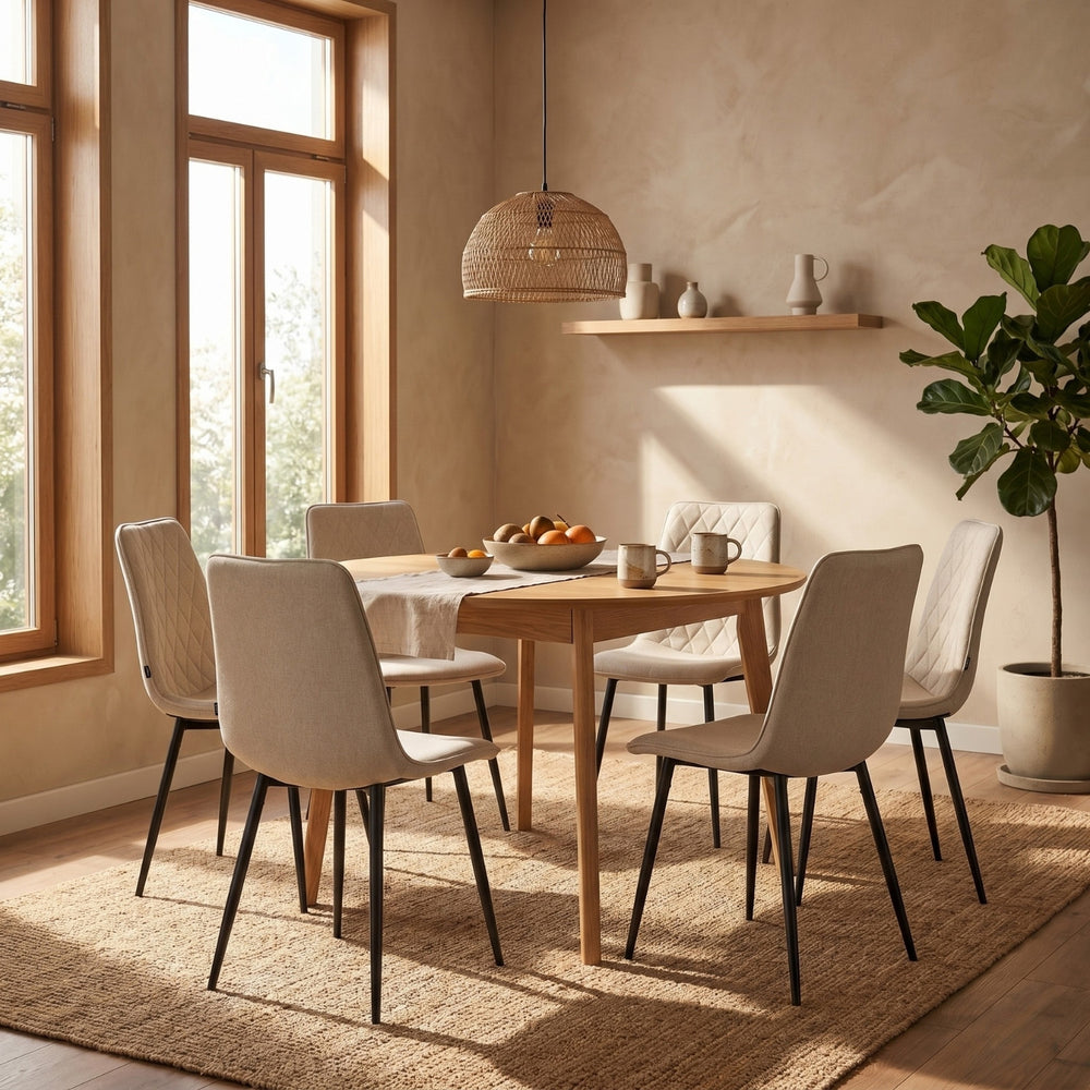 Chaise de salle à manger Elise - Velours beige