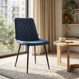 Chaise de salle à manger Elise - Lin turquoise