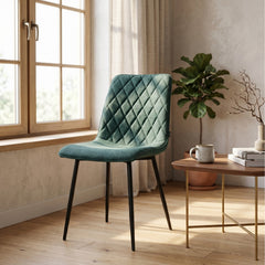 Elise Dining Chair - Green Linen
