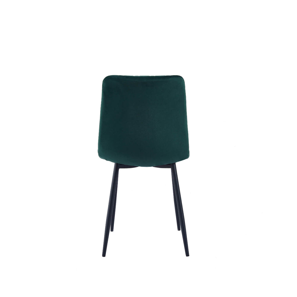 Chaise de salle à manger Elise - Velours vert