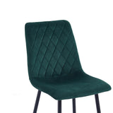 Chaise de salle à manger Elise - Velours vert