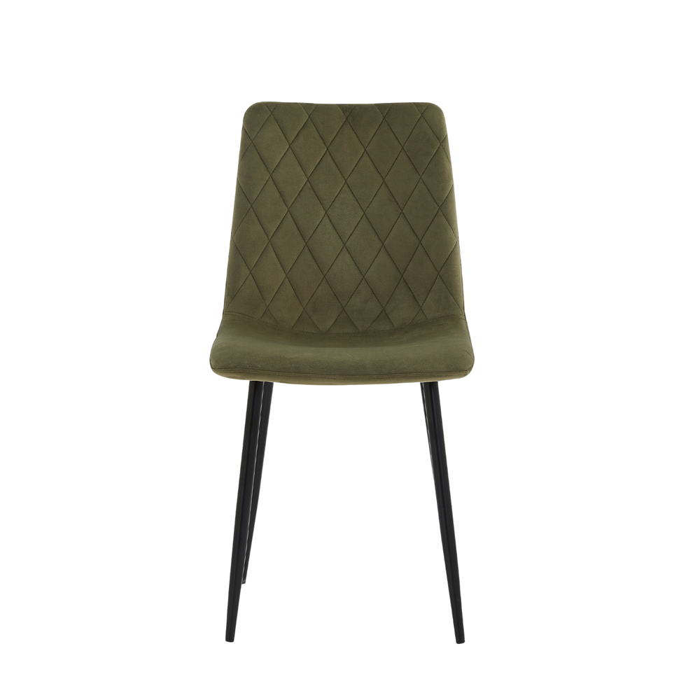 Chaise de Salle à Manger Elise - Vert Olive Velours