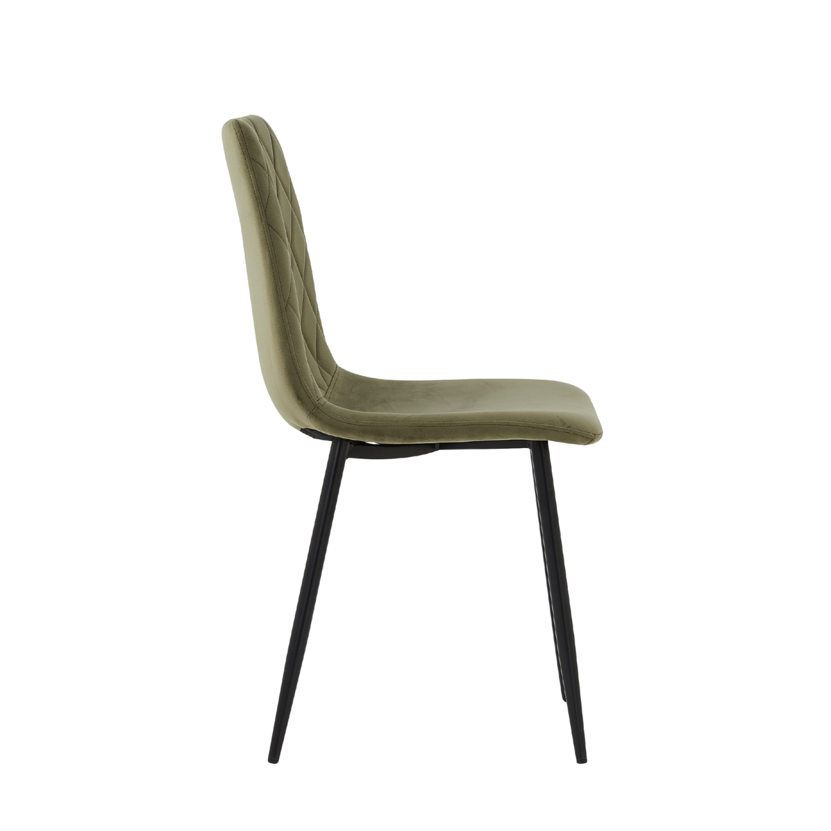 Chaise de Salle à Manger Elise - Vert Olive Velours