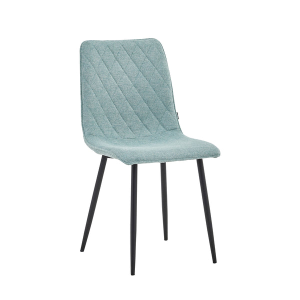 Chaise de salle à manger Elise - Lin turquoise