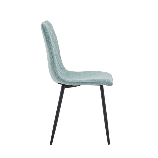Chaise de salle à manger Elise - Lin turquoise