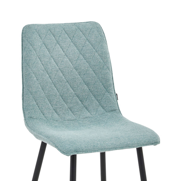 Chaise de salle à manger Elise - Lin turquoise