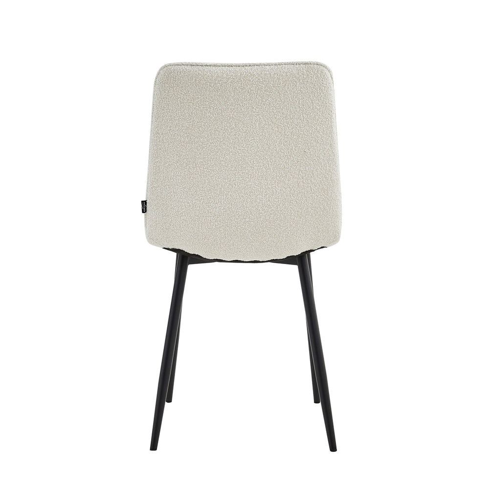 Chaise de salle à manger Elise - Bouclé blanc