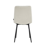 Chaise de salle à manger Elise - Bouclé blanc