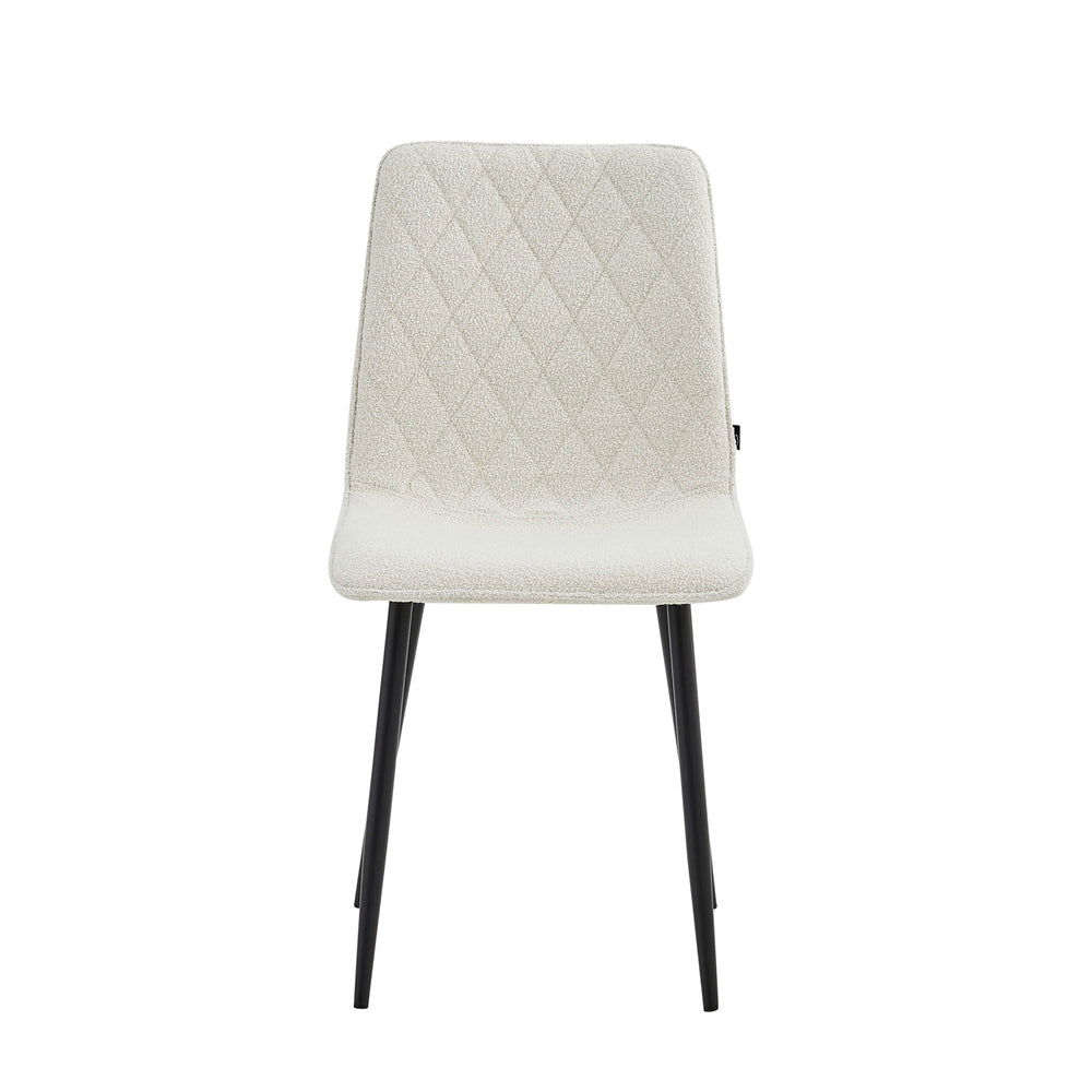 Chaise de salle à manger Elise - Bouclé blanc