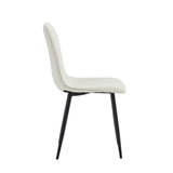 Chaise de salle à manger Elise - Bouclé blanc