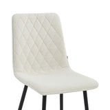 Chaise de salle à manger Elise - Bouclé blanc