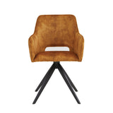 Chaise de salle à manger Emma - Velours Adore jaune ocre