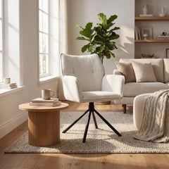 Chaise de salle à manger Enzo - Lin blanc