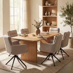 Exquisa Dining Chair - Beige Boucle