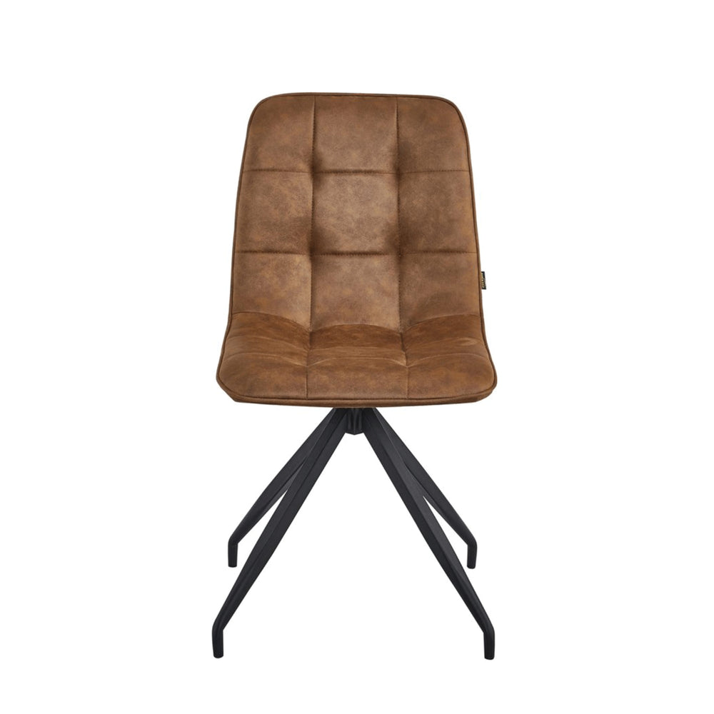 Farucci Dining Chair - Cognac Microfiber