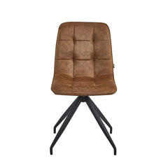 Farucci Dining Chair - Cognac Microfiber