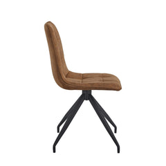 Farucci Dining Chair - Cognac Microfiber