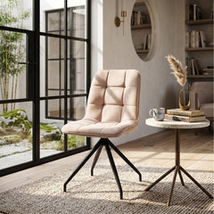 Farucci Sedia Da Pranzo - Beige Adore Velluto