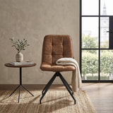 Farucci Dining Chair - Cognac Microfiber