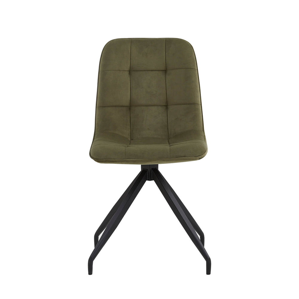 Chaise de salle à manger Farucci - Velours Adore beige