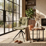 Chaise de salle à manger Farucci - Velours Adore beige