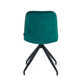 Chaise de salle à manger Farucci - Velours vert