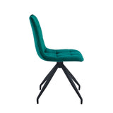 Chaise de salle à manger Farucci - Velours vert