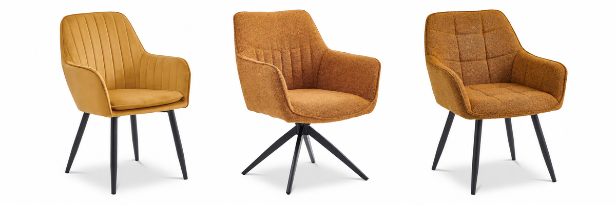 Gele eetkamerstoelen