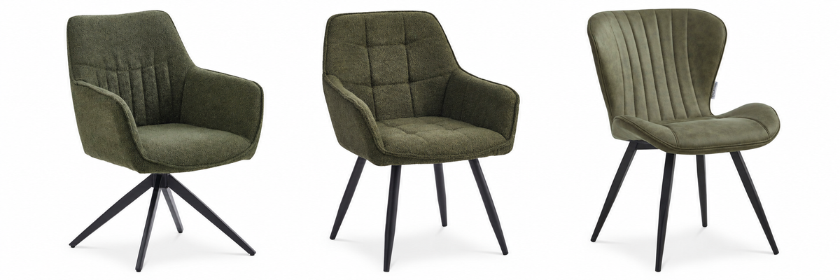 Groene eetkamerstoelen