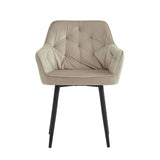 Chaise de salle à manger Iris - Velours beige