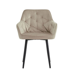 Iris Sedia Da Pranzo - Velluto Beige