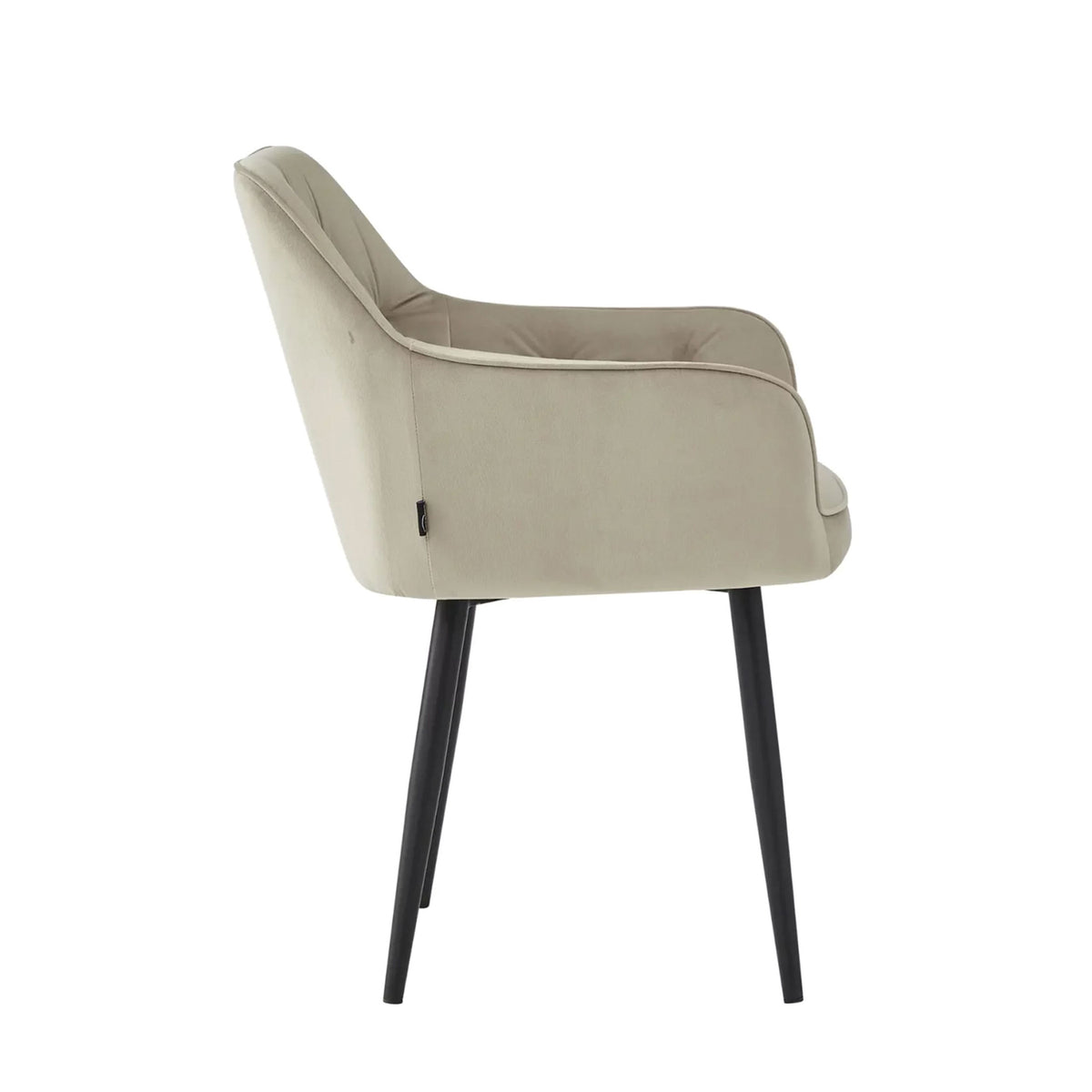 Chaise de salle à manger Iris - Velours beige